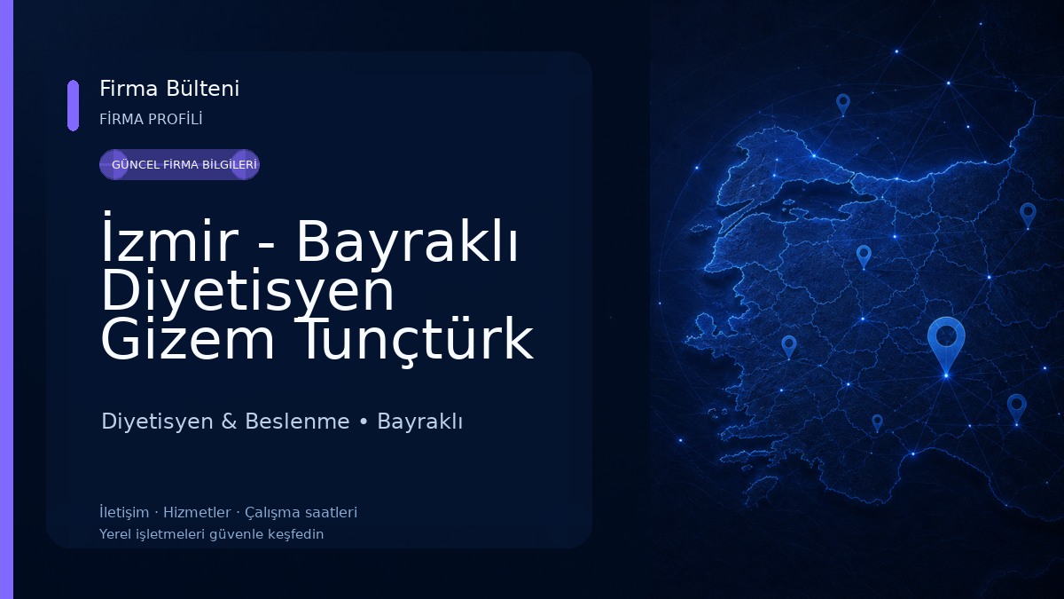 İzmir - Bayraklı Diyetisyen Gizem Tunçtürk Ege Diyetisyen & Beslenme