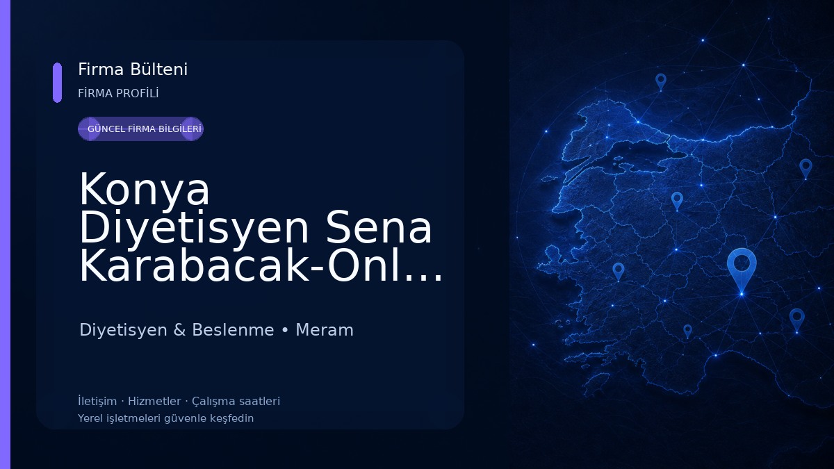 Konya Diyetisyen Sena Karabacak-Online Diyet,Kalıcı Kilo Verme,Eliminasyon Diyeti,Wonder İle Zayıflama, Diyetisyen & Beslenme