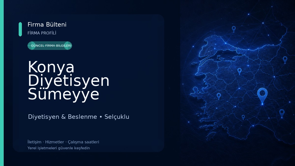 Konya Diyetisyen Sümeyye Bozoğlu Sağlıklı Beslenme Diyet Danışmanlığı Diyetisyen & Beslenme