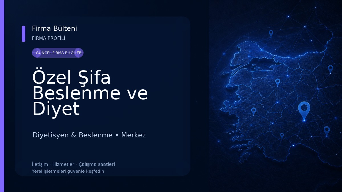 Özel Şifa Beslenme ve Diyet Danışmanlığı-Kastamonu Uzman Diyetisyen Mervenur Gökmen Diyetisyen & Beslenme