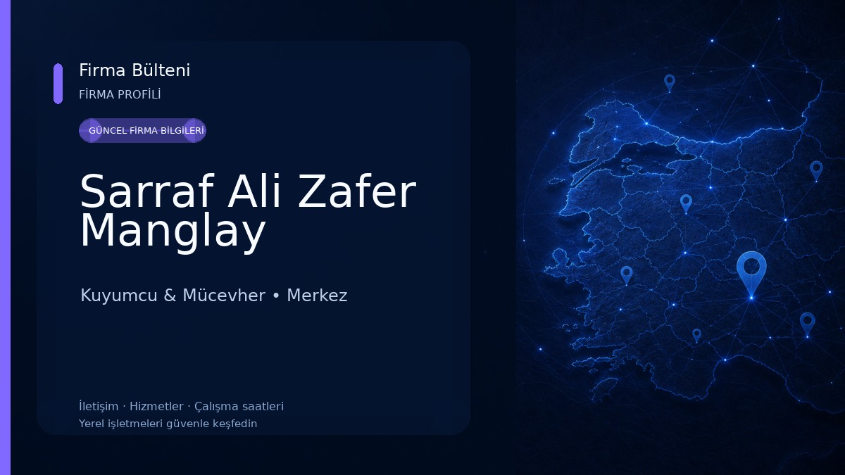 Sarraf Ali Zafer Manglay Kuyumcu & Mücevher