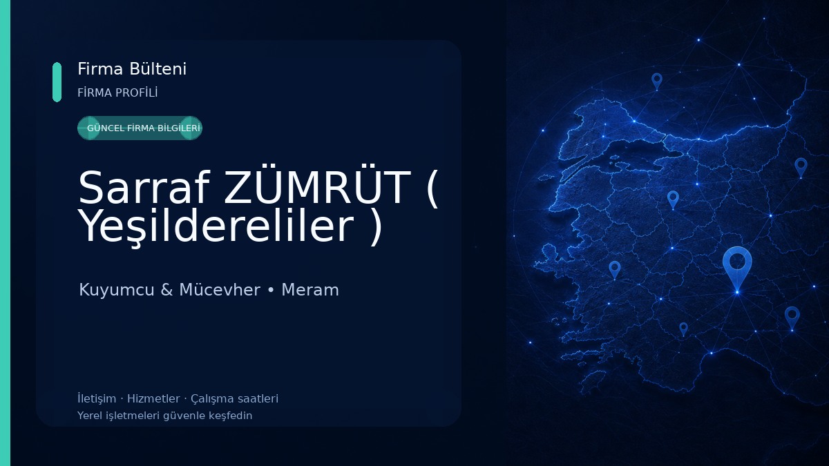 Sarraf ZÜMRÜT ( Yeşildereliler )
