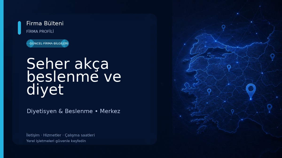 Seher akça beslenme ve diyet danışmanlığı