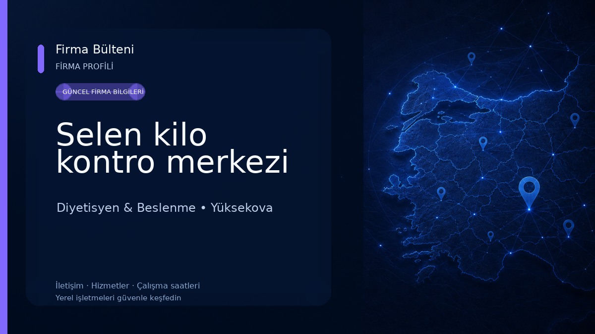 Selen kilo kontro merkezi Diyetisyen & Beslenme