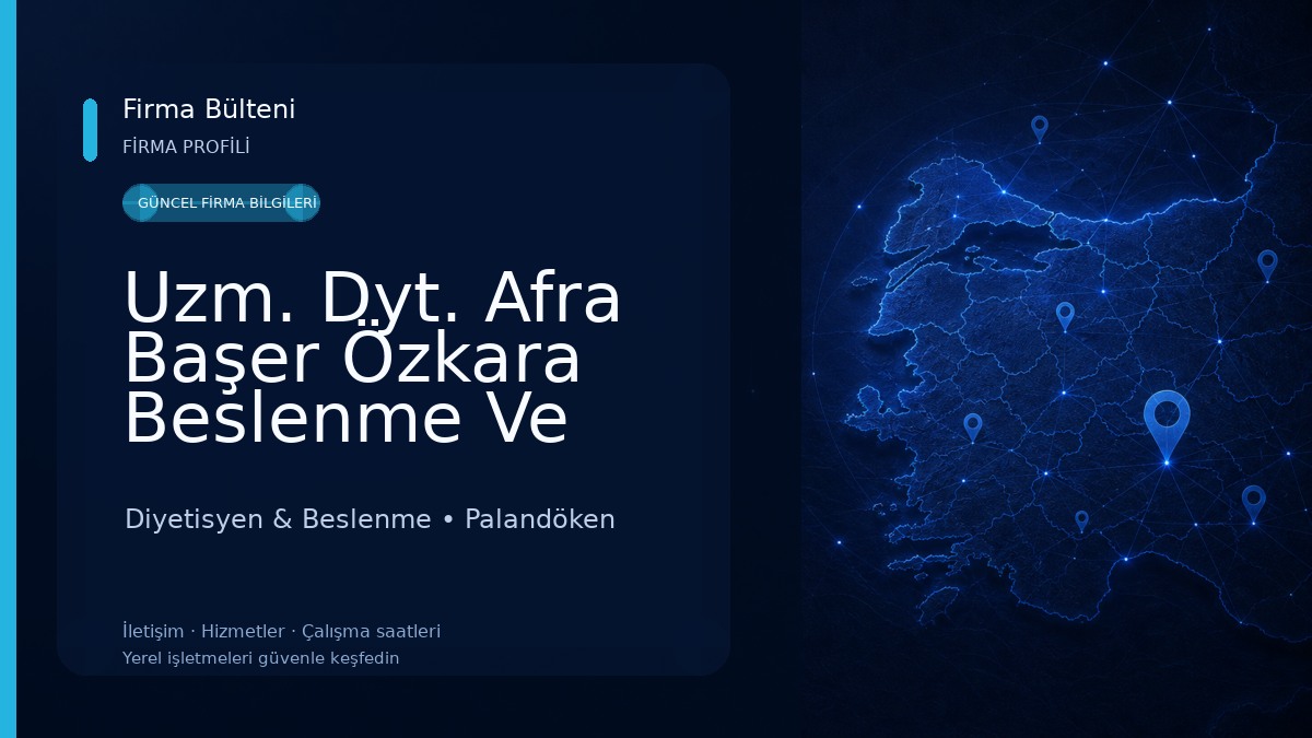 Uzm. Dyt. Afra Başer Özkara Beslenme Ve Danışmanlık Merkezi Diyetisyen & Beslenme