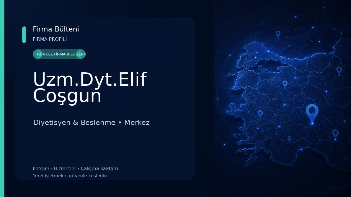 Uzm.Dyt.Elif Coşgun Diyetisyen & Beslenme