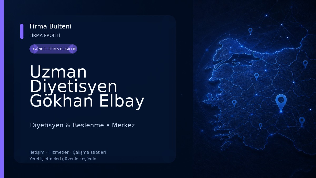Uzman Diyetisyen Gökhan Elbay 