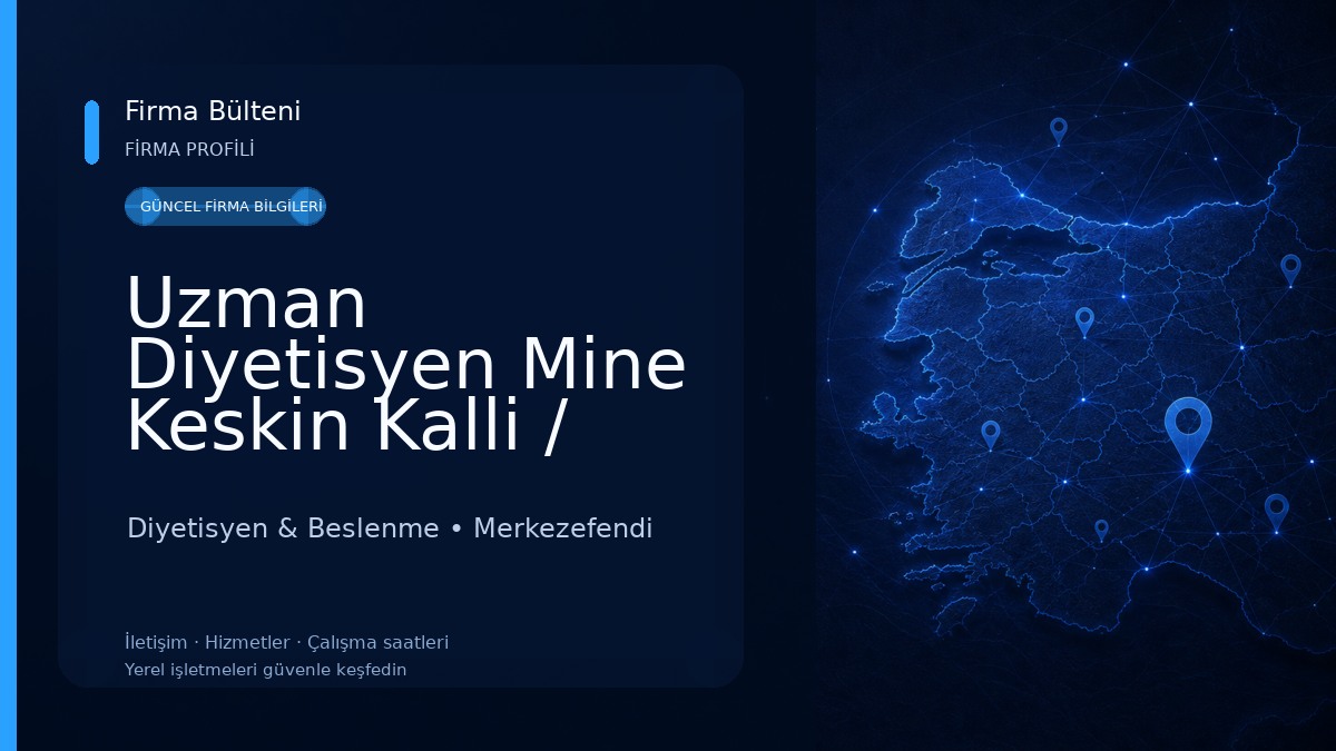Uzman Diyetisyen Mine Keskin Kalli / Özel Sağlık Meslek Hizmet Birimi Diyetisyen & Beslenme