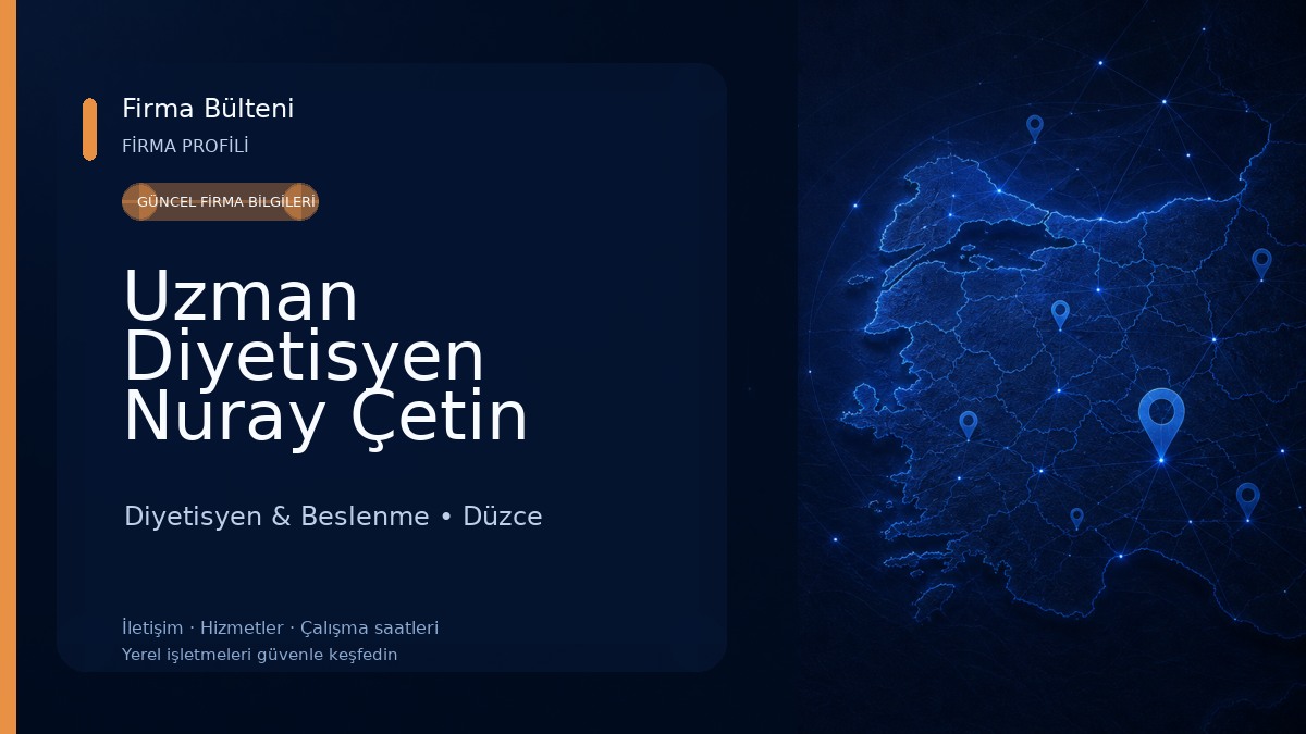 Uzman Diyetisyen Nuray Çetin Özel Sağlık Hizmet Birimi Diyetisyen & Beslenme