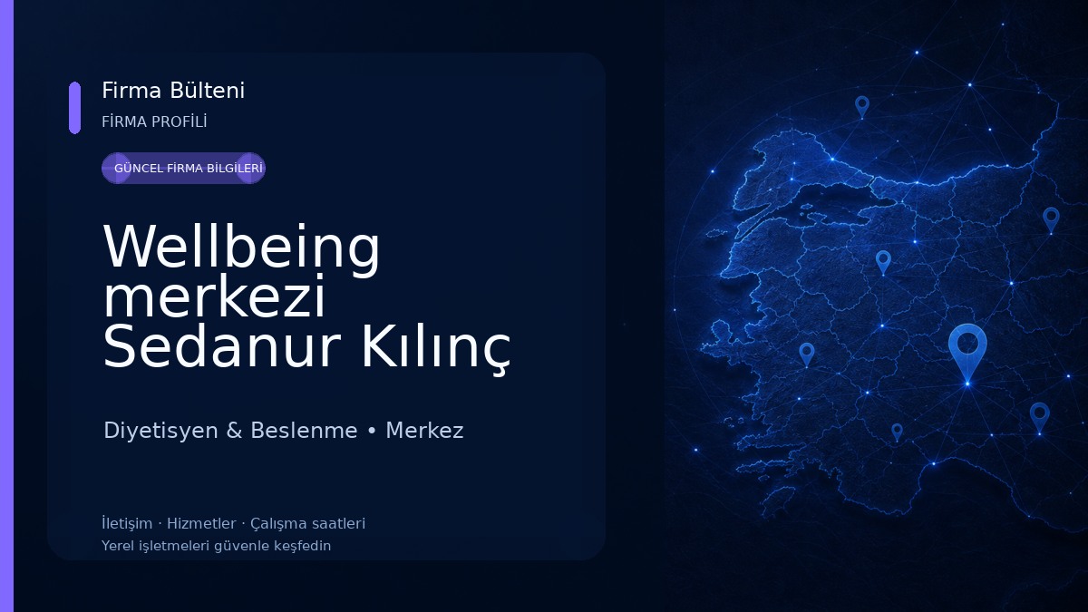 Wellbeing merkezi Sedanur Kılınç Diyetisyen & Beslenme