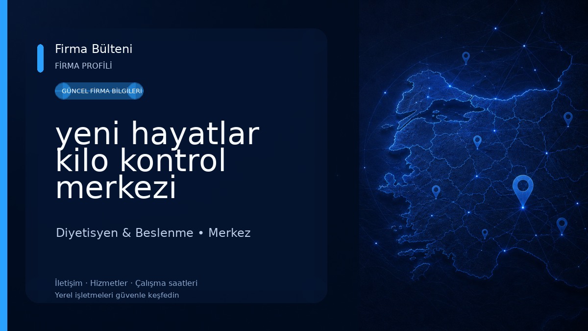 yeni hayatlar kilo kontrol merkezi Diyetisyen & Beslenme